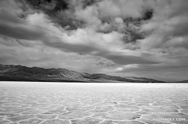 SALT FLATS BADWATER BASIN DEATH VALLEY CALIFORNIA BLACK AND WHITE AMERICAN SOUTHWEST DESERT LANDSCAPE - Limited Edition of 125 thumb