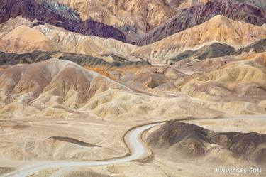 DESERT ROAD THROUGH BADLANDS TWENTY MULE TEAM CANYON DEATH VALLEY CALIFORNIA AMERICAN SOUTHWEST DESERT LANDSCAPE - Limited Edition of 125 thumb