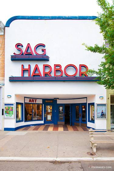 OLD SAG HARBOR MOVIE THEATER SAG HARBOR LONG ISLAND NY VERTICAL COLOR - Extra Large Fine Art Baryta Print - Limited Edition of 25 thumb