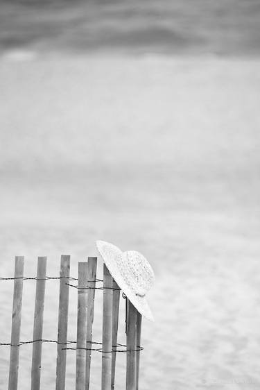 BEACH THE HAMPTONS LONG ISLAND NEW YORK BLACK AND WHITE VERTICAL - Extra Large Fine Art Baryta Print - Limited Edition of 25 thumb