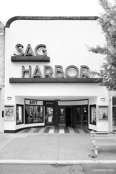 OLD SAG HARBOR MOVIE THEATER SAG HARBOR LONG ISLAND BLACK AND WHITE VERTICAL - Extra Large Fine Art Baryta Print - Limited Edition of 25 thumb
