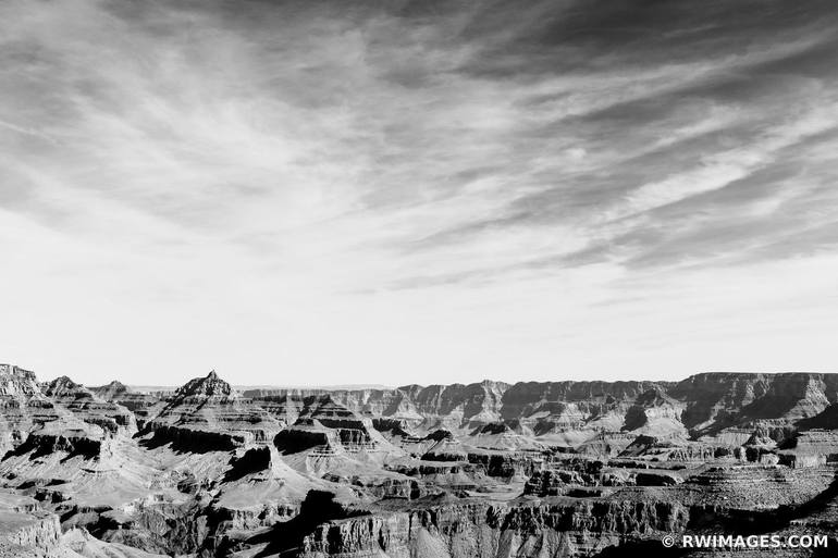 Black and White fine art photographs of the Grand Canyon.