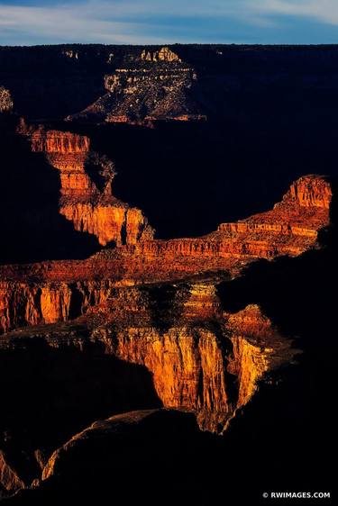 SUNSET PIMA POINT SOUTH RIM GRAND CANYON NATIONAL PARK ARIZONA AMERICAN DESERT SOUTHWEST LANDSCAPE COLOR VERTICAL - Limited Edition of 100 thumb