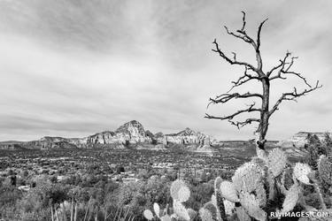 SEDONA ARIZONA SKYLINE RED ROCKS AMERICAN SOUTHWEST LANDSCAPE BLACK AND WHITE - Limited Edition of 100 thumb