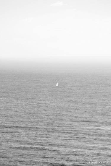 PACIFIC OCEAN LONE SAILBOAT POINT LOMA SAN DIEGO CALIFORNIA thumb