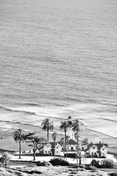 NEW POINT LOMA LIGHTHOUSE SAN DIEGO CALIFORNIA BLACK AND WHITE thumb