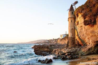 PIRATE TOWER AT SUNSET VICTORIA BEACH LAGUNA BEACH CALIFORNIA thumb