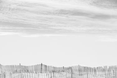 SOUTHAMPTON LONG ISLAND BEACH FENCE BLACK AND WHITE Large Print - thumb