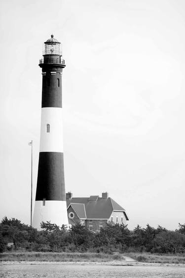 FIRE ISLAND LIGHTHOUSE FIRE ISLAND NEW YORK BLACK AND WHITE thumb