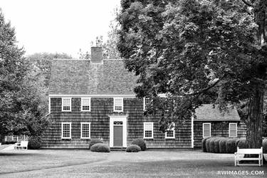 CUSTOM HOUSE SAG HARBOR HISTORIC LONG ISLAND NY BLACK AND WHITE thumb