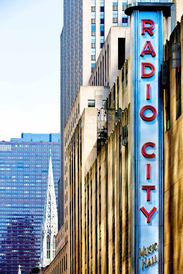 RADIO CITY MUSIC HALL MANHATTAN NEW YORK CITY COLOR VERTICAL thumb