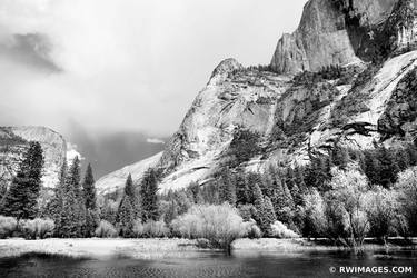 MIRROR LAKE YOSEMITE NATIONAL PARK CALIFORNIA BLACK AND WHITE thumb