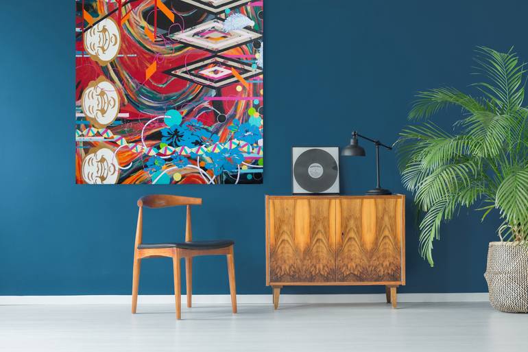 Original Conceptual Abstract Painting by Vera Fonseka