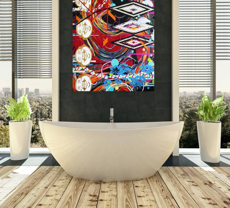 Original Conceptual Abstract Painting by Vera Fonseka