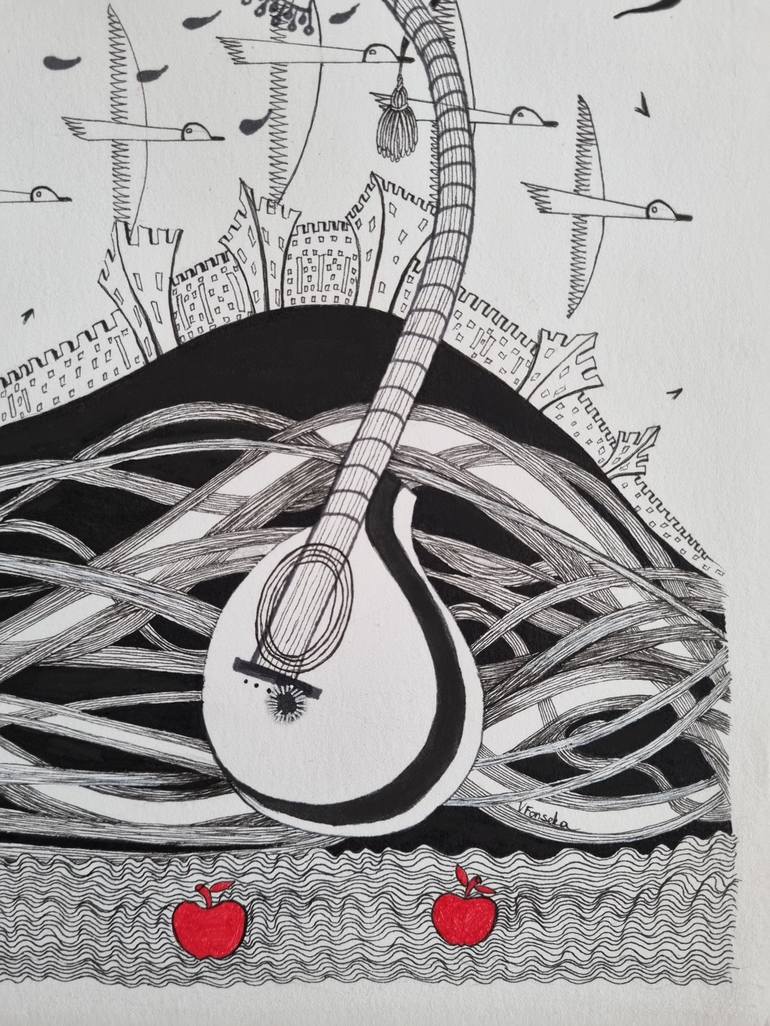 Original Expressionism Pop Culture/Celebrity Drawing by Vera Fonseka