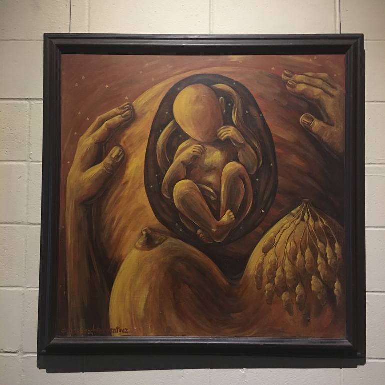 Original Abstract Expressionism Portrait Painting by Carrie Martinez