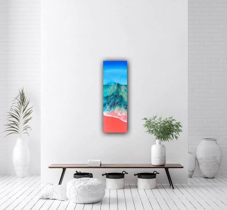 Original Conceptual Beach Painting by Ana Hefco