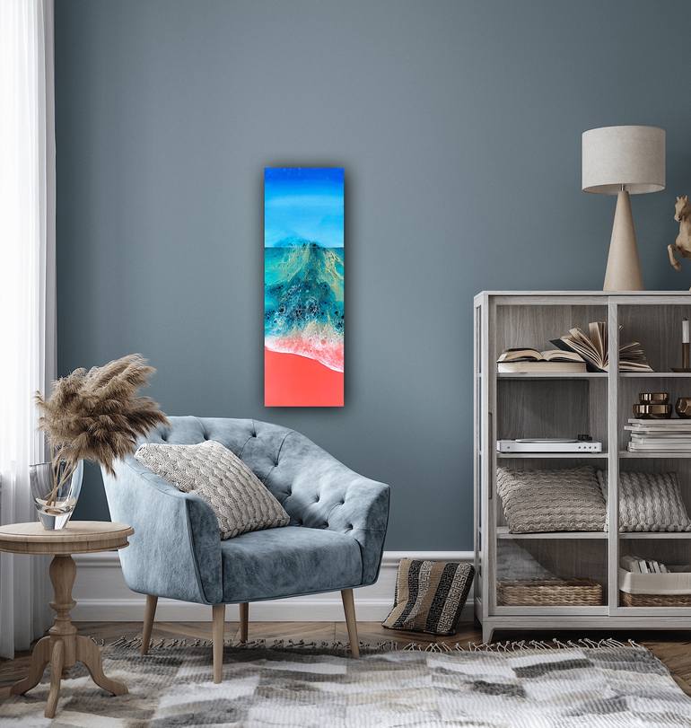 Original Conceptual Beach Painting by Ana Hefco