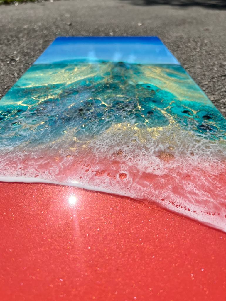Original Conceptual Beach Painting by Ana Hefco