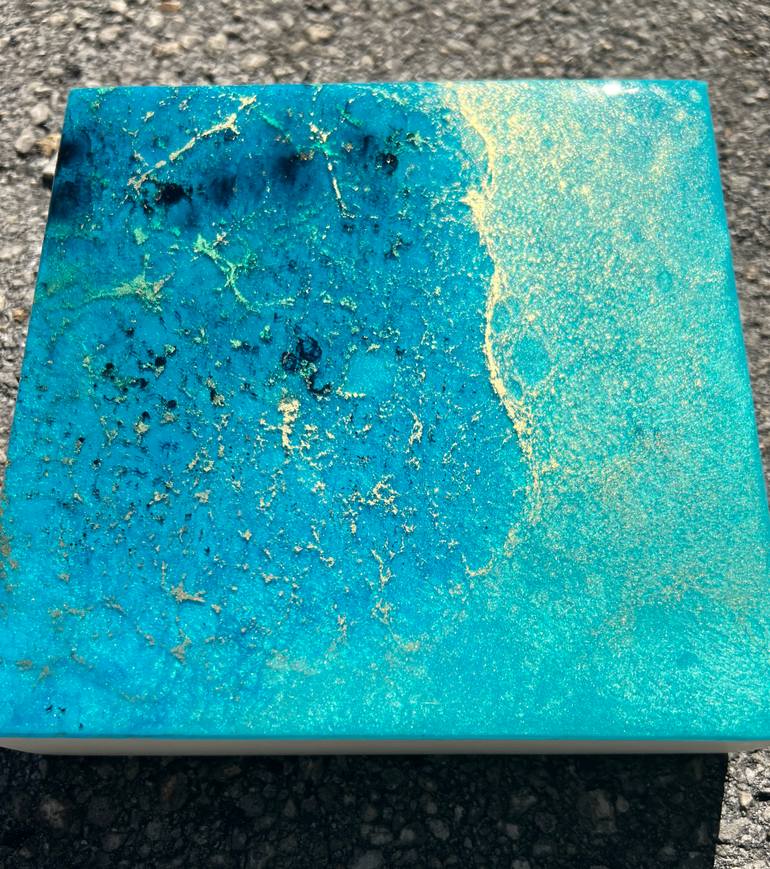 Original Abstract Aerial Painting by Ana Hefco
