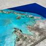aerial Bahamas - islands painting