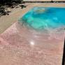 Pink sand beach painting