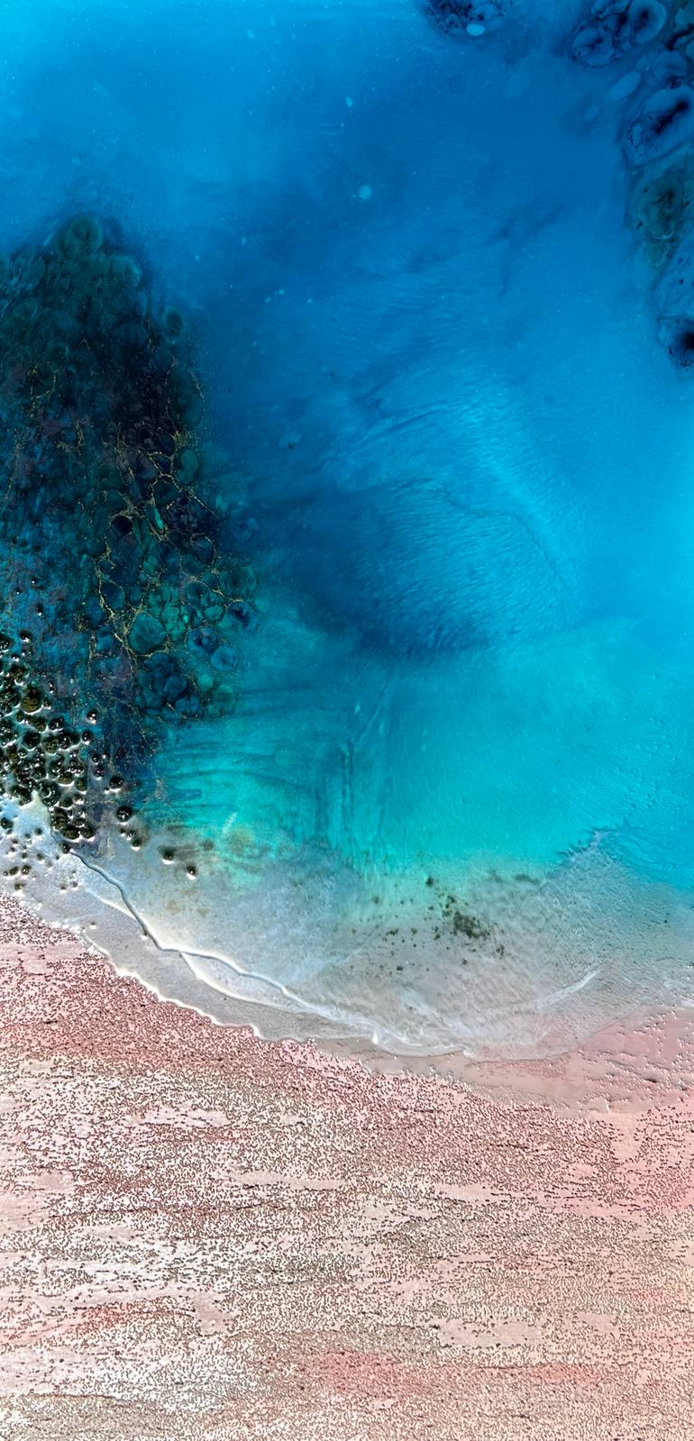 Original Abstract Aerial Painting by Ana Hefco