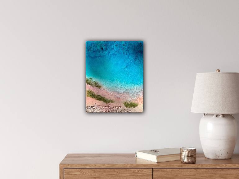 Original Abstract Beach Painting by Ana Hefco