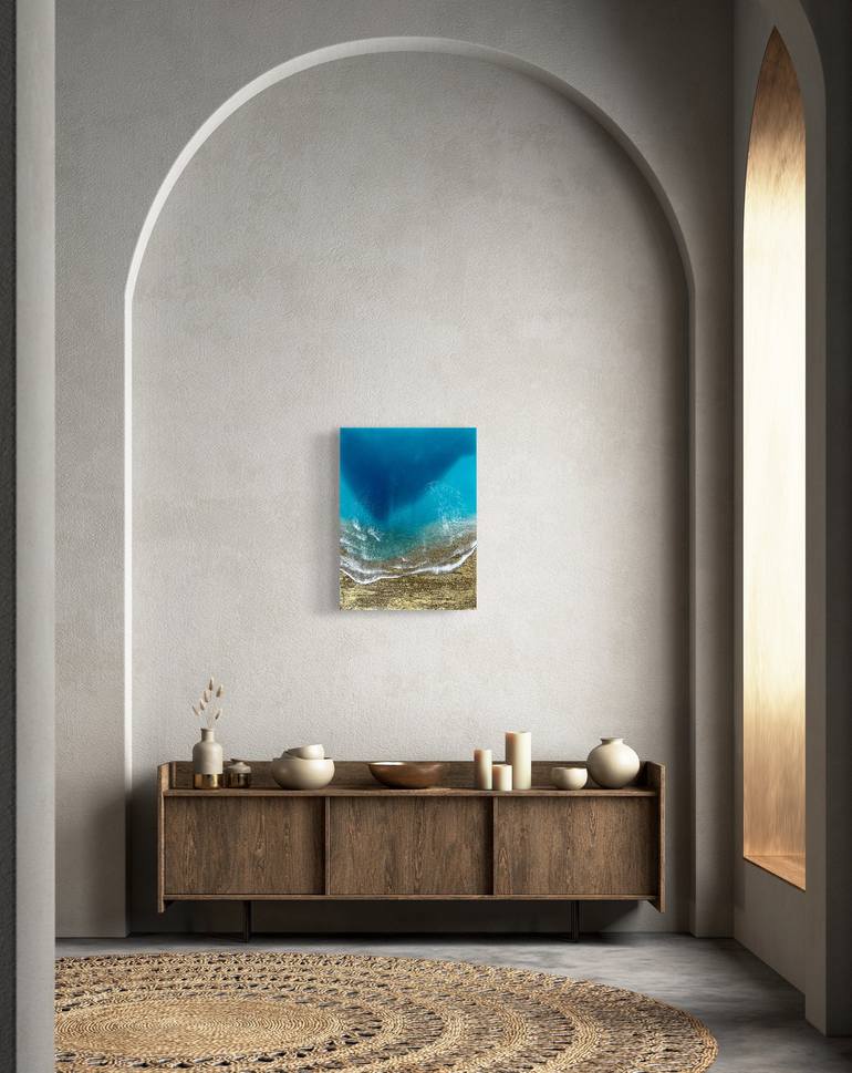 Original Abstract Seascape Painting by Ana Hefco