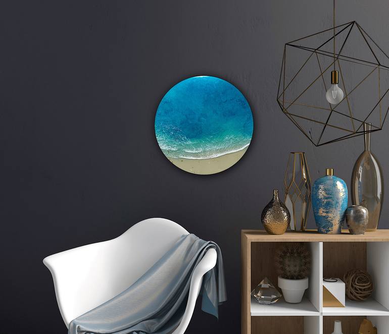 Original Abstract Seascape Painting by Ana Hefco