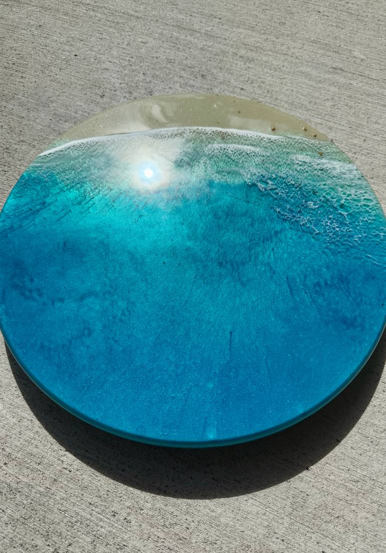 Original Abstract Seascape Painting by Ana Hefco