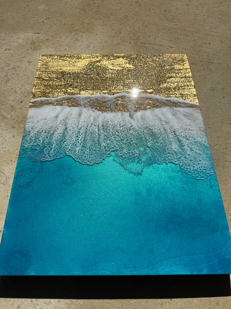 Original Abstract Seascape Painting by Ana Hefco