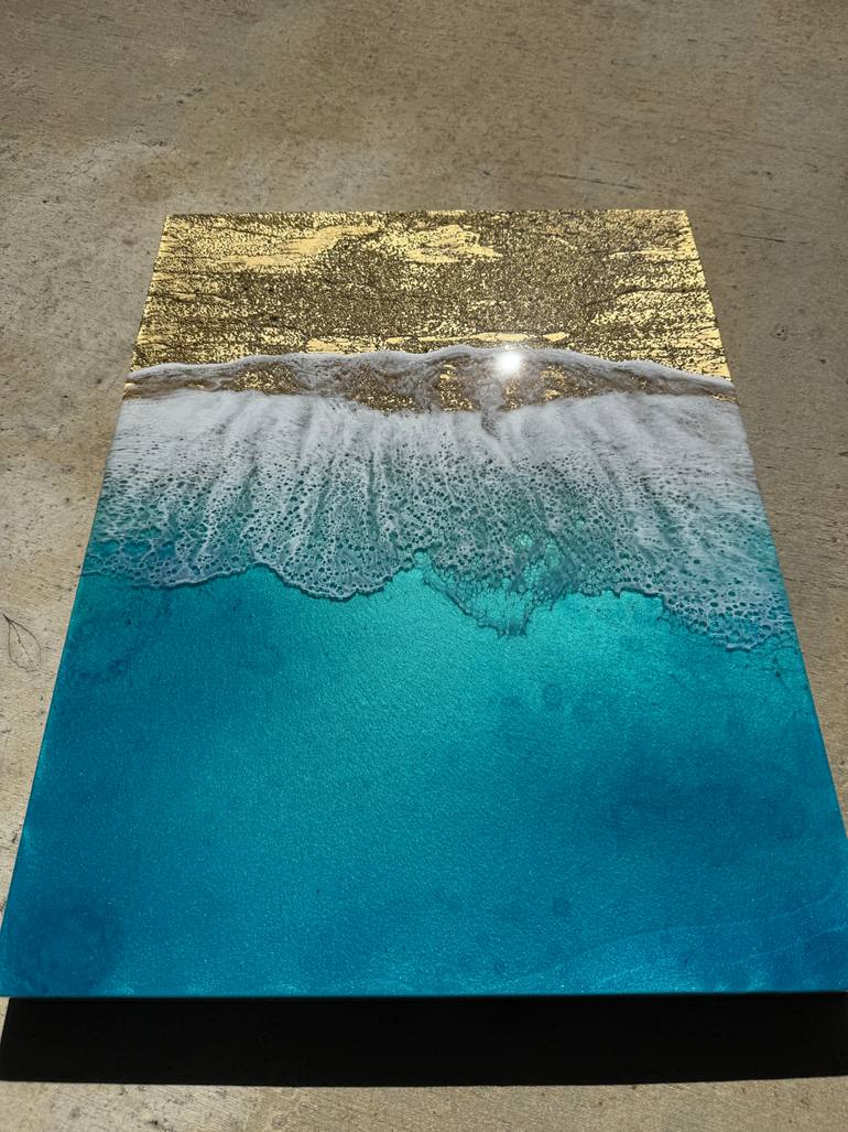 Original Abstract Seascape Painting by Ana Hefco