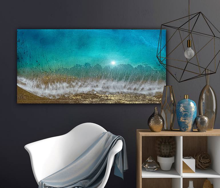 Original Abstract Water Painting by Ana Hefco