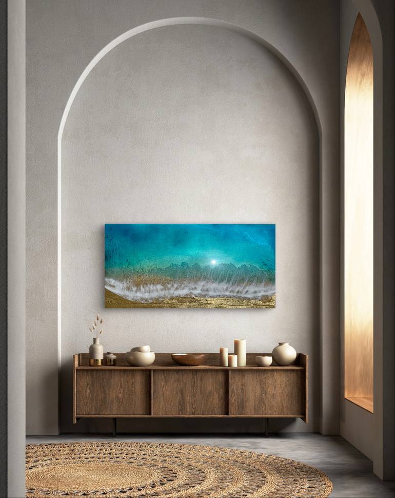 Original Abstract Water Painting by Ana Hefco
