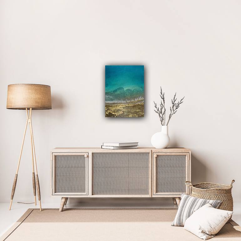 Original Abstract Seascape Painting by Ana Hefco
