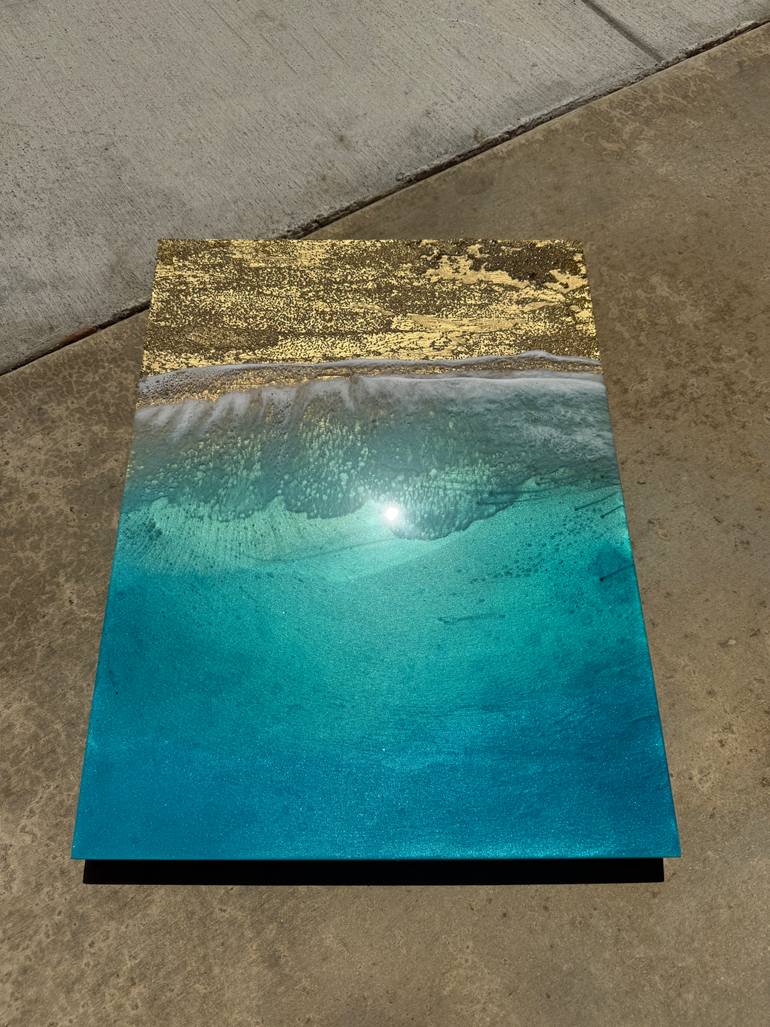 Original Abstract Seascape Painting by Ana Hefco