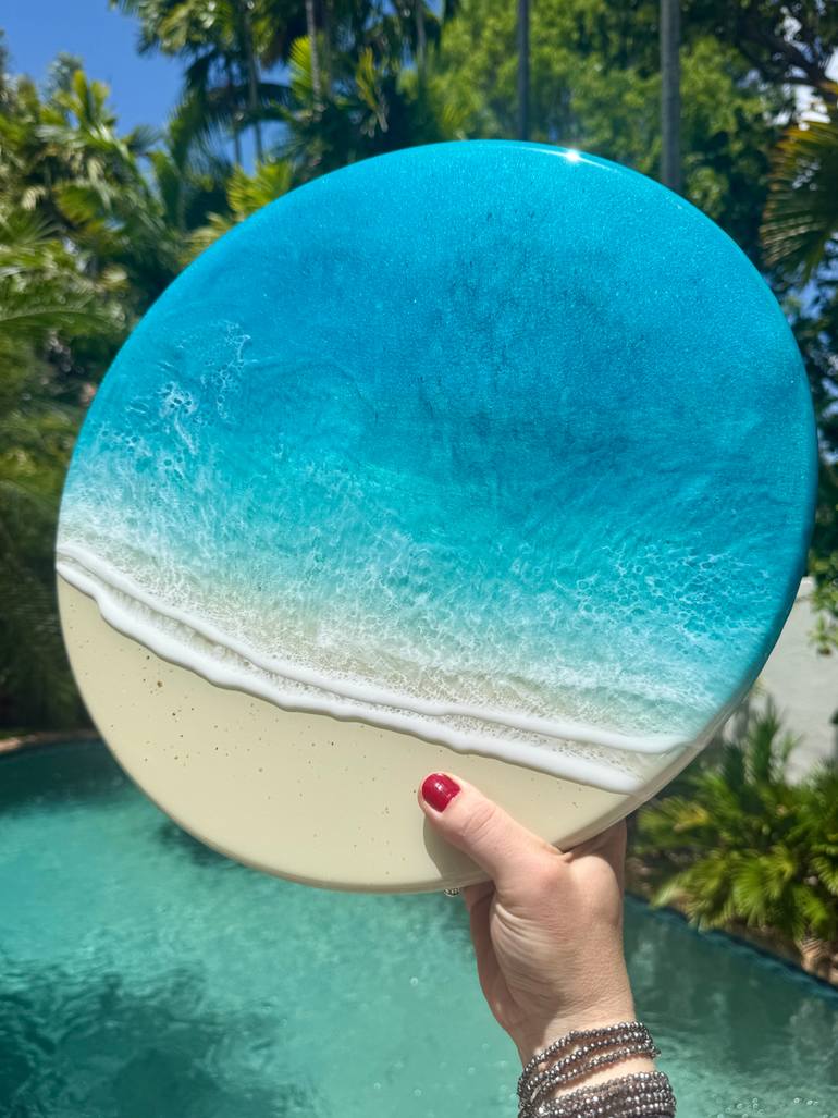 Original Abstract Seascape Painting by Ana Hefco