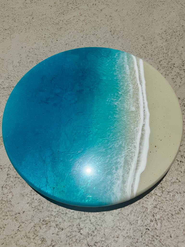 Original Abstract Seascape Painting by Ana Hefco
