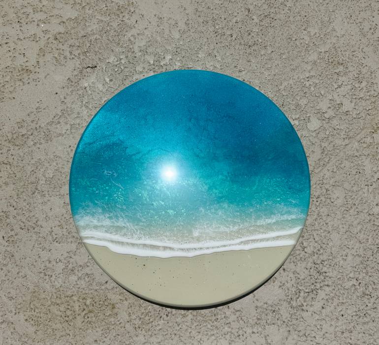Original Abstract Seascape Painting by Ana Hefco