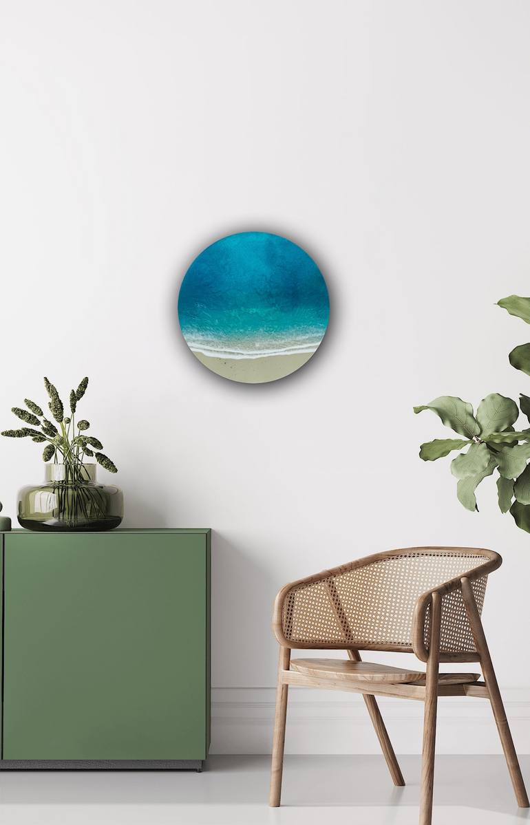 Original Abstract Seascape Painting by Ana Hefco