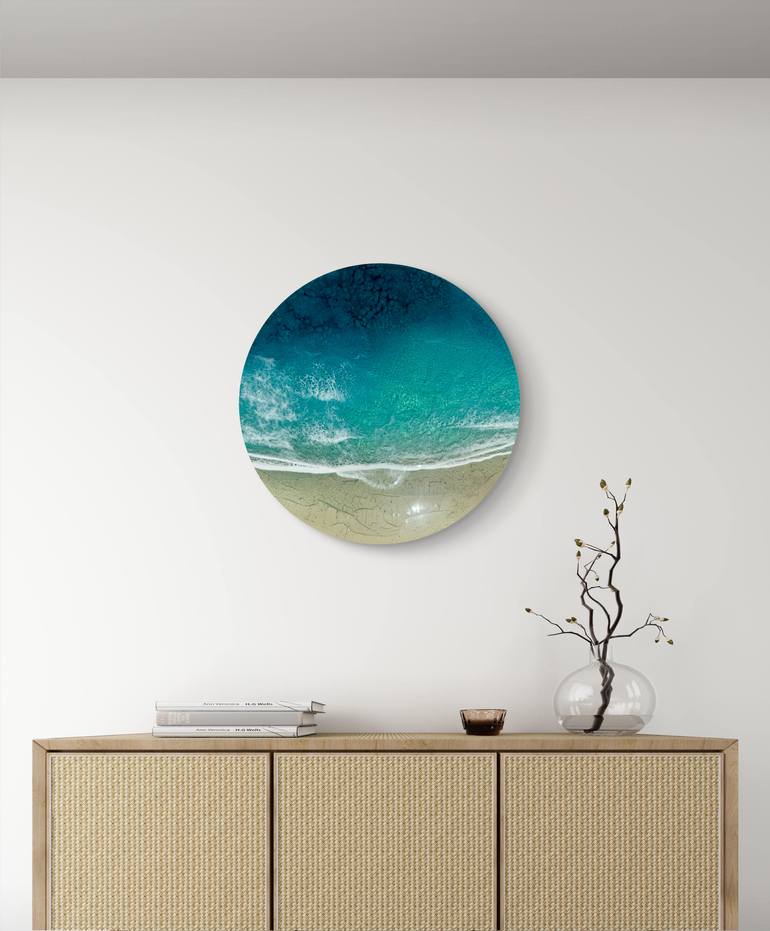 Original Abstract Beach Painting by Ana Hefco