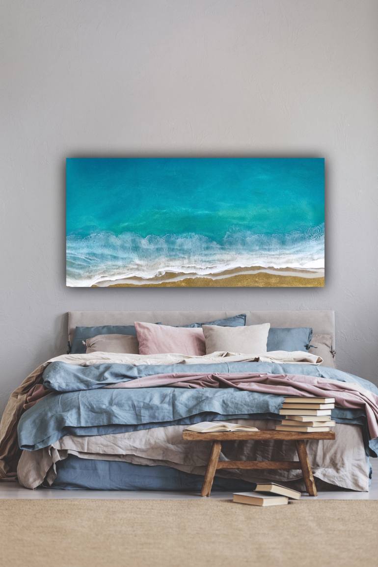 Original Abstract Seascape Painting by Ana Hefco