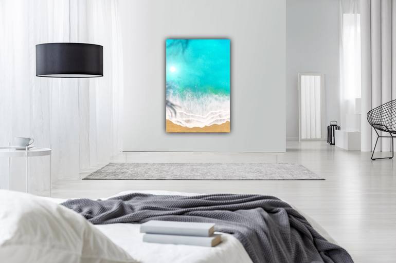 Original Abstract Seascape Painting by Ana Hefco