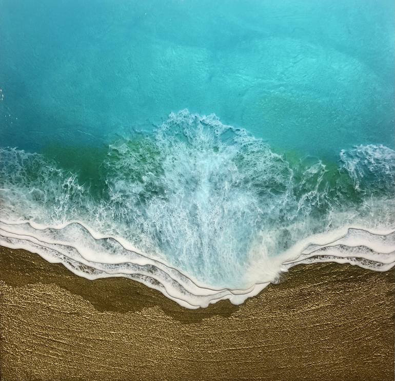 Original Abstract Seascape Paintings by Ana Hefco