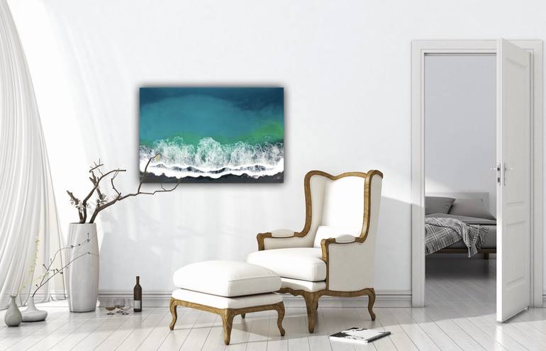 Original Abstract Seascape Painting by Ana Hefco