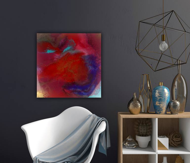 Original Abstract Expressionism Abstract Painting by Ana Hefco