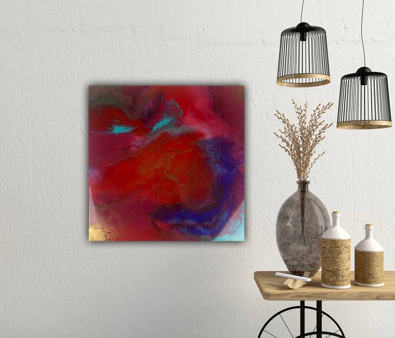 Original Abstract Expressionism Abstract Painting by Ana Hefco