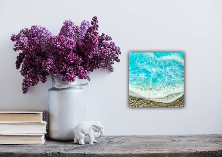 Original Abstract Seascape Painting by Ana Hefco