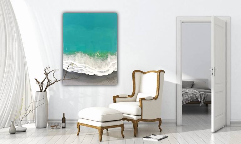 Original Abstract Seascape Painting by Ana Hefco